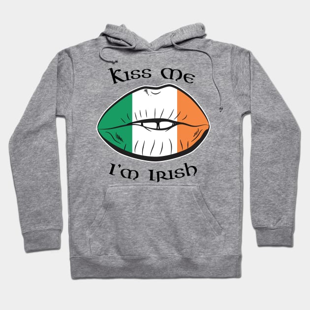 Kiss Me I'm Irish Lips St Patricks Day Hoodie by atomguy